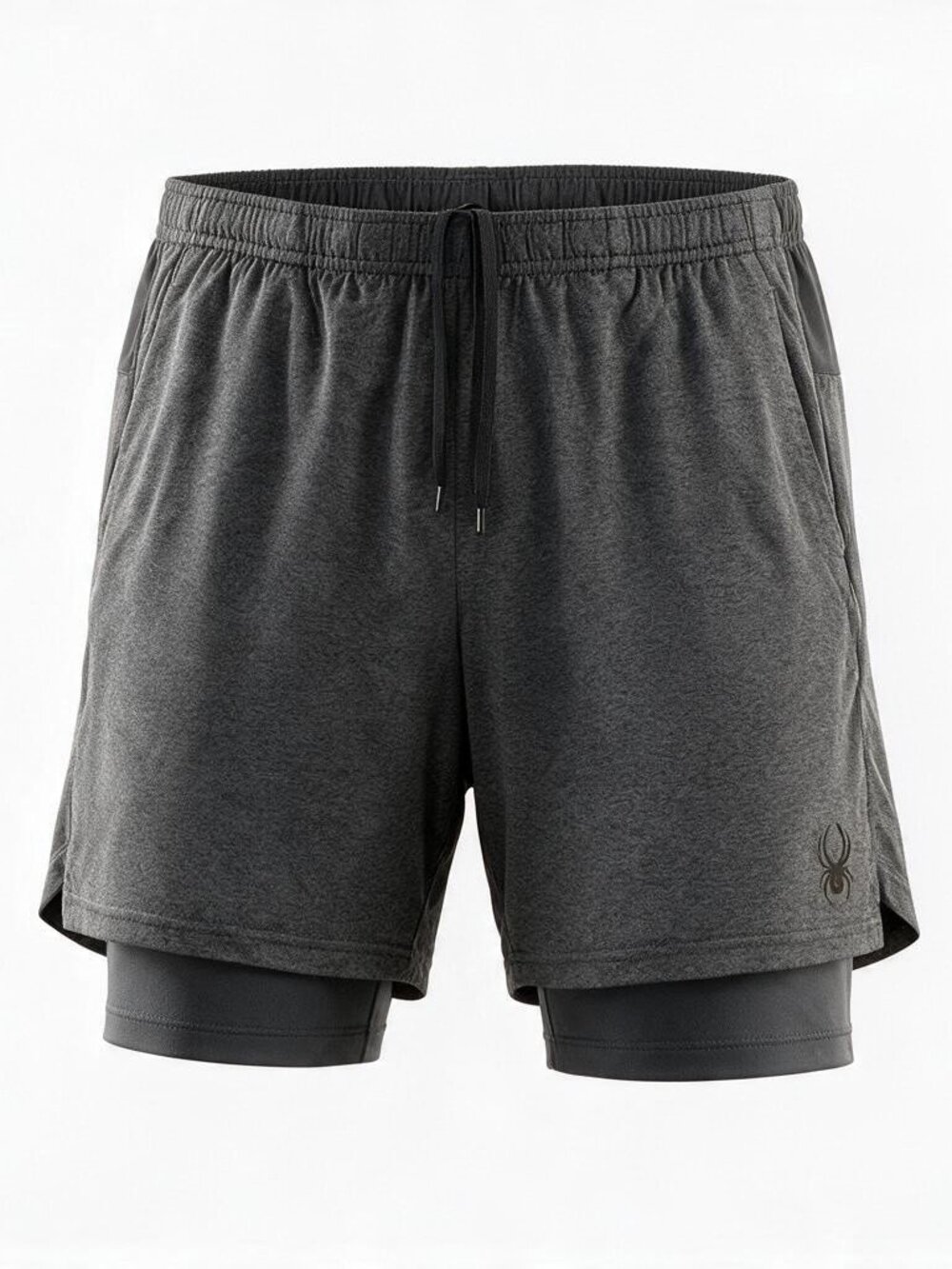 Spyder Active Shorts Mens L Gray Lined Athletic Shorts